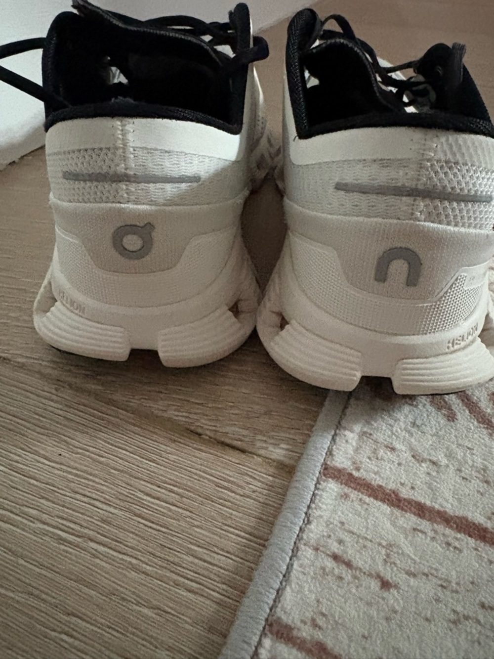 Women's White and Black Running Shoes - On Cloud Performance - Picture 3 of 5